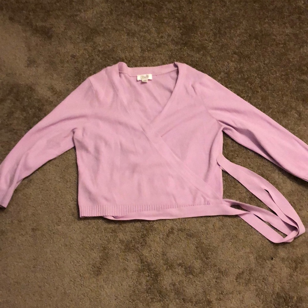 Pink/purple wrap shirt